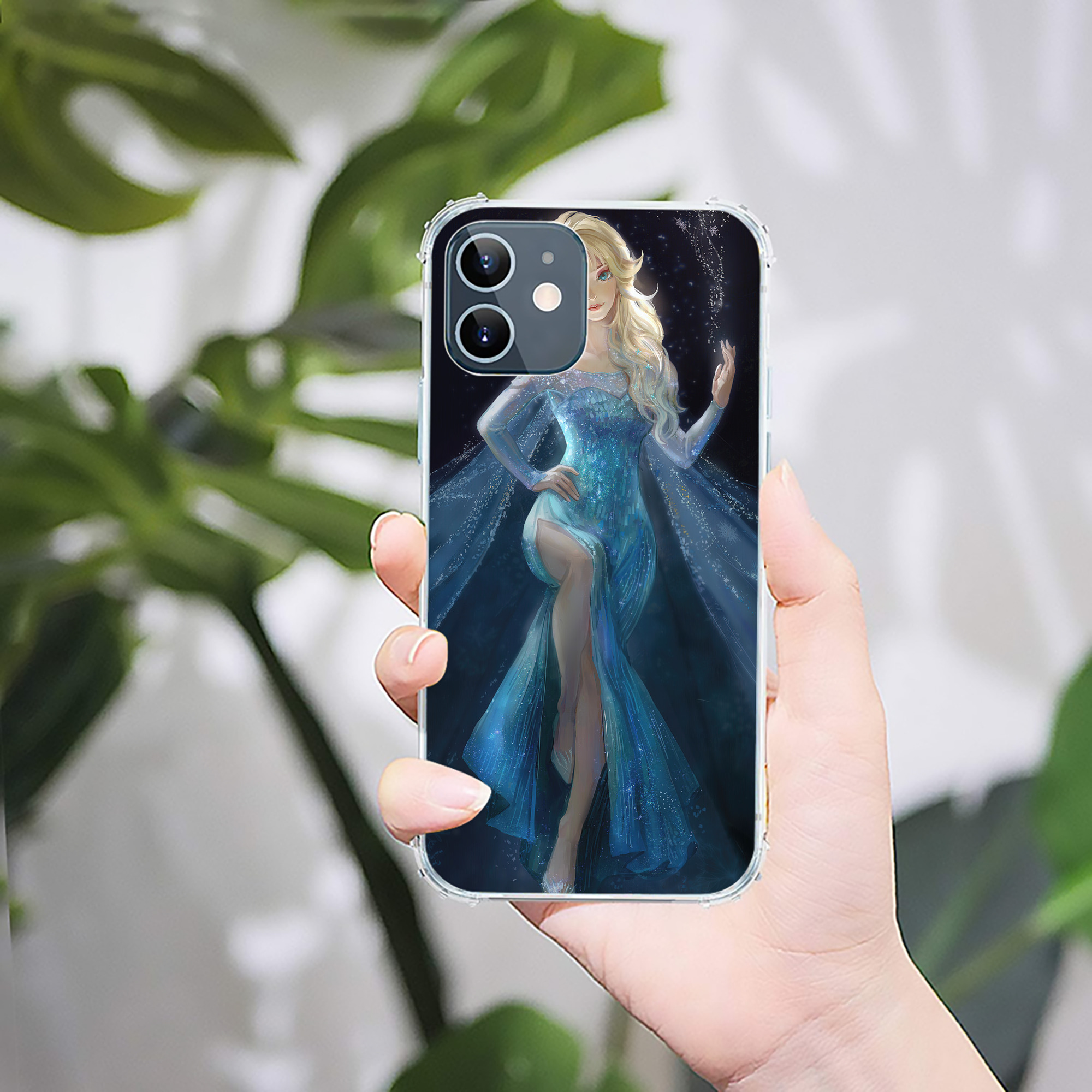 （画像用） アナと雪の女王 アンナ エルサ Frozen Anna Elsa 【iPhone 12シリーズ対応】透明スマホケース（クリアソフトケース）